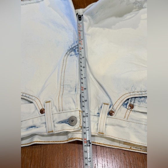 Levi's 501 ‘81 Stone Washed Cutoff Frayed Hem Jean Shorts red tab Big E 2010or18 - Picture 10 of 12